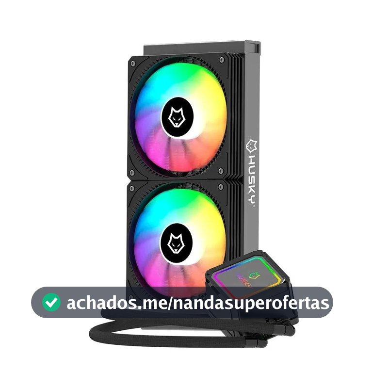 Water Cooler Husky Freezy, Iluminação ARGB, 240mm, AMD e Intel, Preto