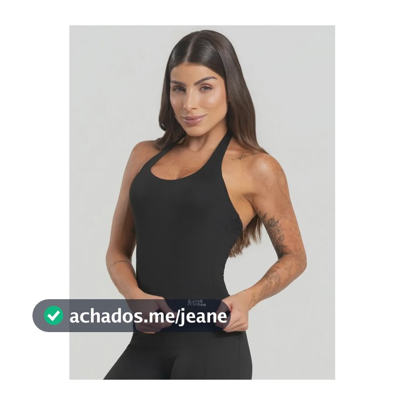 Regata Fitness Feminino Frente Única Costa Blusa Poliamida Preto Frente Única P