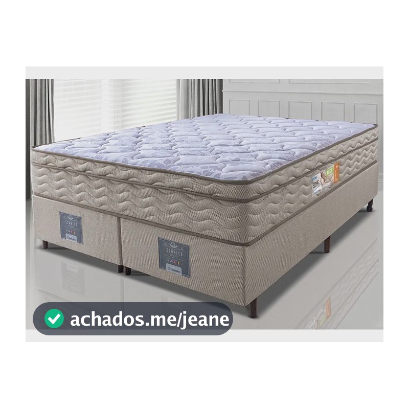 Cama Box Queen Colchão OrtoFirm + Box 158x198x67 One Face Espuma D33 Dourado