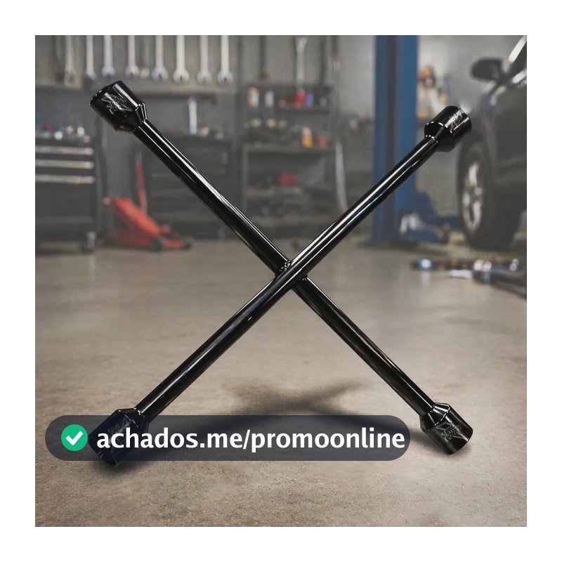 Chave De Roda Cruz 17 19 21 23mm Aço Q235 Automotiva Apertar Soltar Porcas Pneus Carro Utilitário Oficina Manutenção Ferramenta Resistente