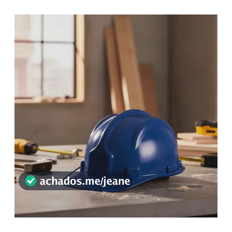 Capacete Segurança Carneira Engenheiro Cor Branco Epi Obra Cor Azul