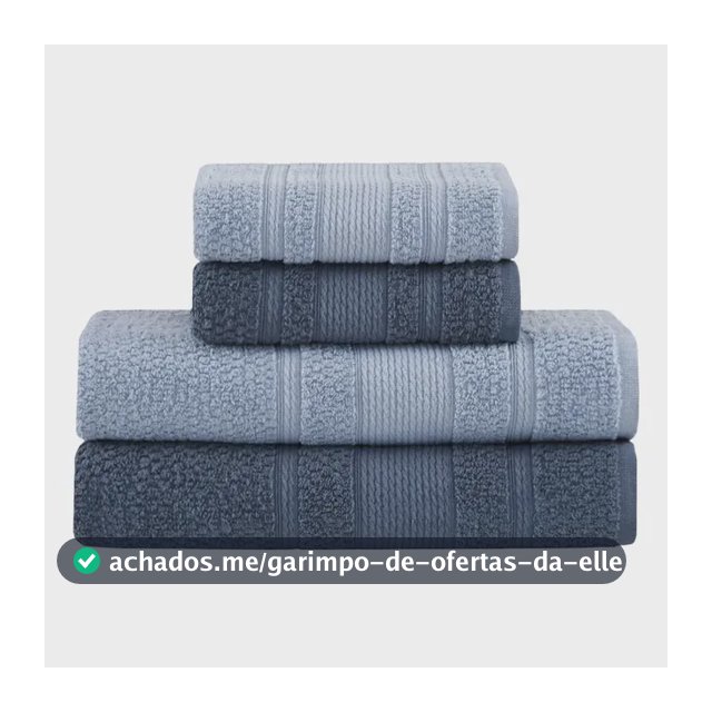 Jogo De Toalhas Buddemeyer Bella Extra Soft Banho 4 Peças Azul Claro/azul Marinho
