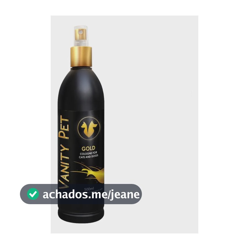 Perfume Gold Vanity Pet Cães Gatos Banho E Tosa 500ml