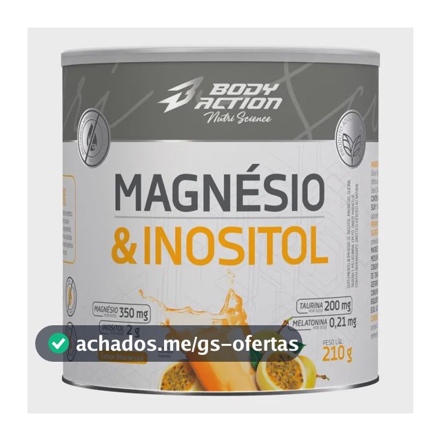 Mineral/vitamina Bodyaction Nutri Science Magnésio E Inositol Taurina Melatonina 210g Em Pó Sabor Maracujá X 210g