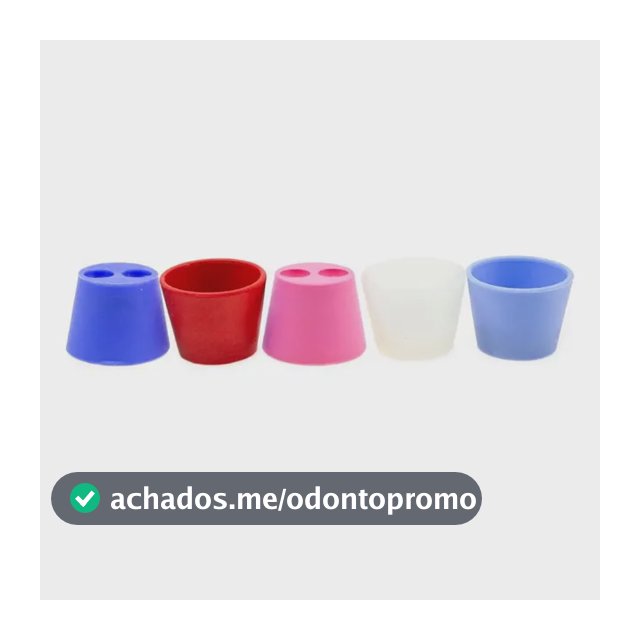 Kit Pote Dappen Silicone Com 02 Furos Colorido - 05 Un