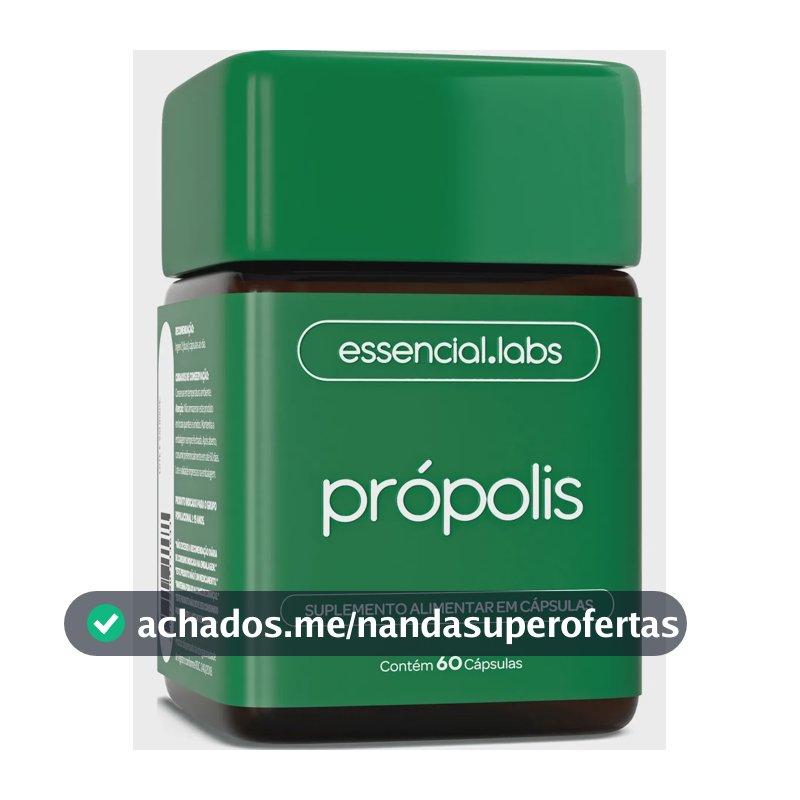 PRÓPOLIS VERDE com 1000mg por dose - Extrato com Máxima Absorção e Concentração - 60 Cápsulas
