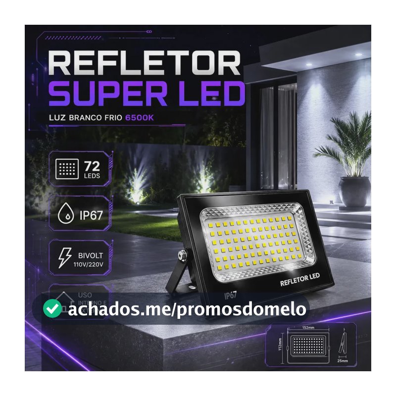 Kit 4 Refletores LED 400W Blackone Bivolt IP67 Branco Frio 6500K Externo