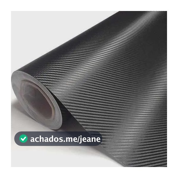Vinil Adesivo Envelopamento Fibra Carbono Preto - 2m X 50cm