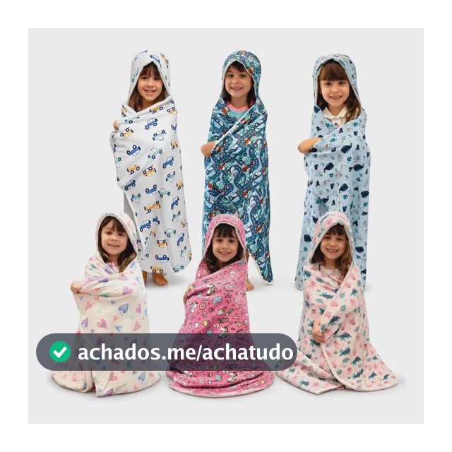 Toalha Gigante Premium Exclusiva Infantil Criança C/ Capuz