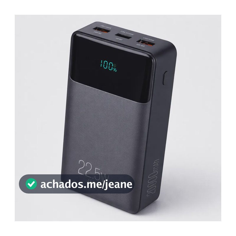 Carregador Portátil ELG Pb200bk Usb-c Turbo Preto 20000mah Preto