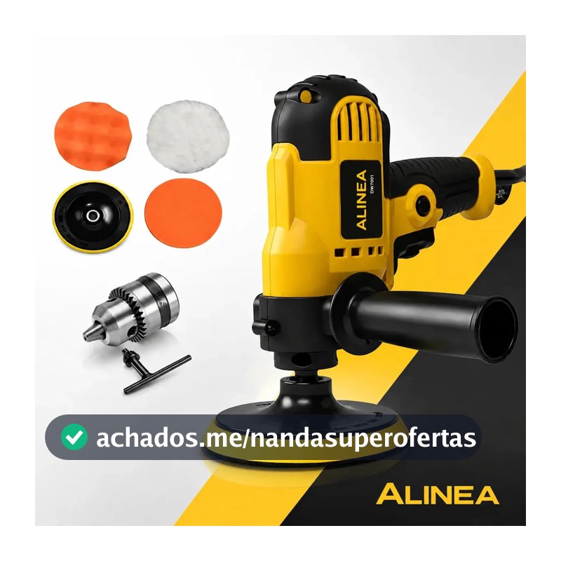 Lixadeira Politriz Automotiva Multifunções Profissional 5000rpm Com Mandril 5 Polegadas Furadeira Parafusadeira