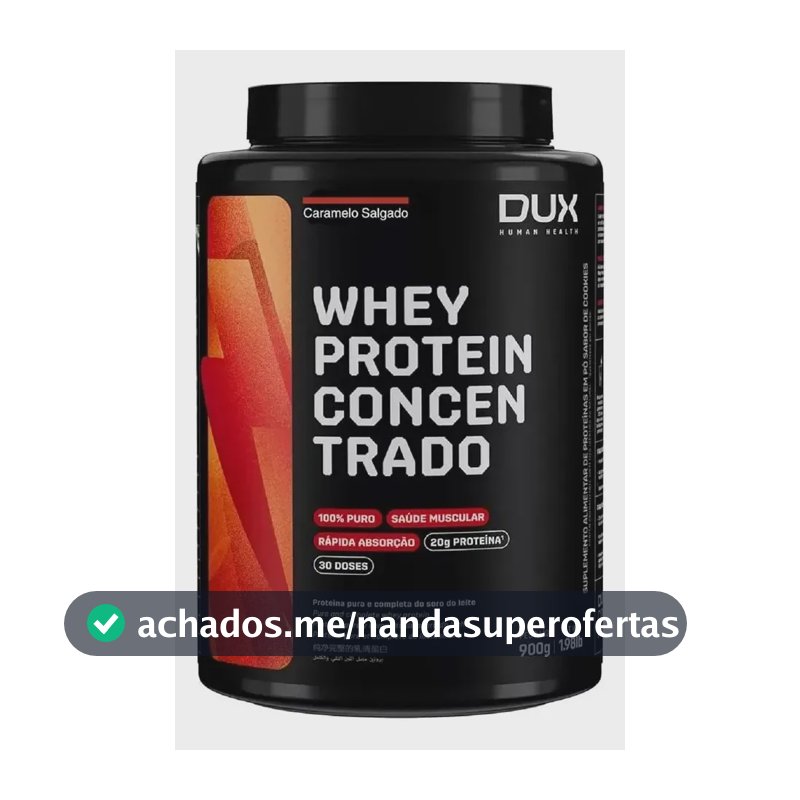 Whey Protein Concentrado Dux de Caramelo Salgado, 900g