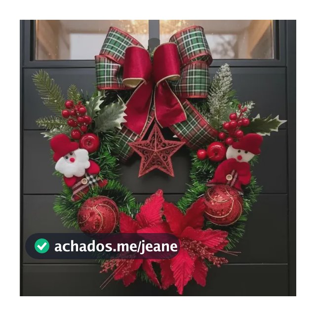Guirlanda De Natal Papai Noel Decoraçao Natalina 40 Cm