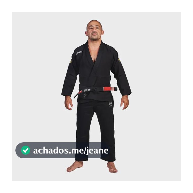 Kimono Jiu-jitsu Koral Flow Preto Trançado Preto A2