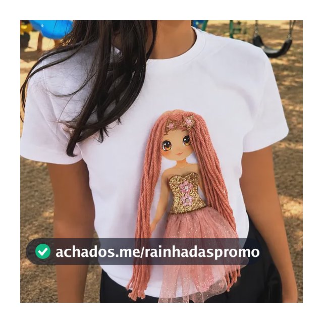 Camiseta Infantil Boneca Personalizada Para Brincar Branco Boneca 8 Estampa Localizada