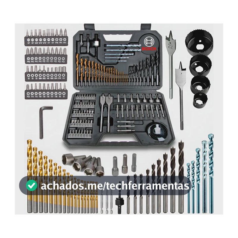 Jogo De Brocas Bits 103 Peças Bosch Com Maleta Profissional