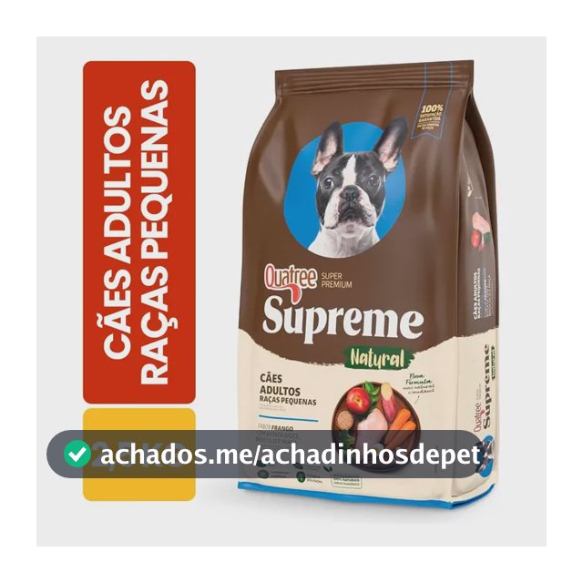 Ração Quatree Supreme Cães Adultos Pequenos 2,5kg