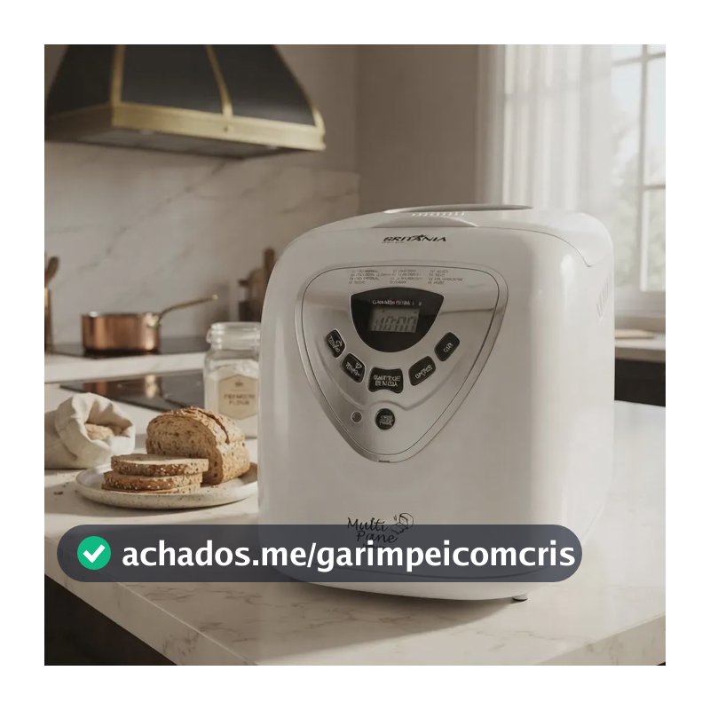 Panificadora Multipane Com 12 Programas E Potência De 550w Antiaderente Cor Branca Britânia