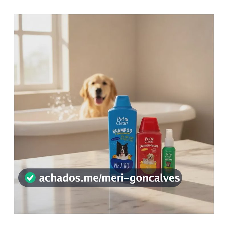 Kit Shampoo Condicionador Perfume Cães Banho Pet Clean Pop