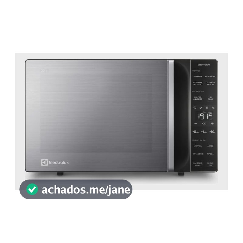 Micro-ondas ME23S 23L Efficient Com Descongelamento Assistido Cor Inox Electrolux
