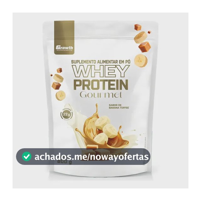 Whey Protein Gourmet 800g Growth Supplements - Banana Toffee Banana Toffee