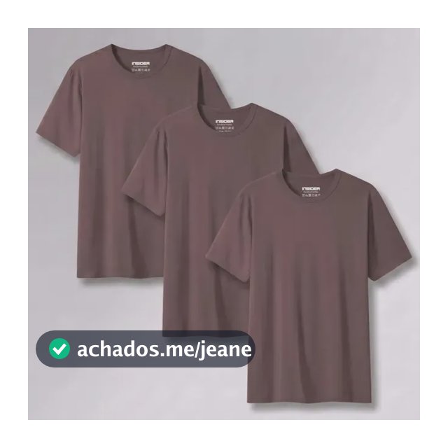 Kit 3 Camisetas Light T-shirt Insider Marrom G Liso