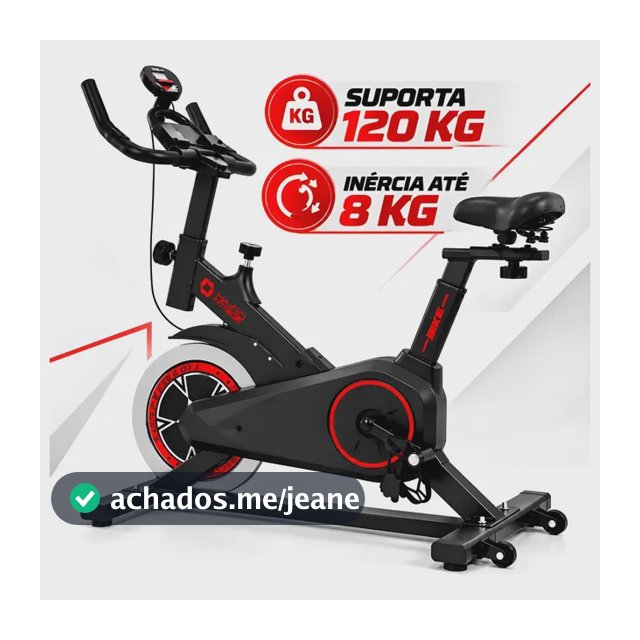 Bicicleta Spinning Lauben Fitness Valente Flywheel 8kg Preto 12v