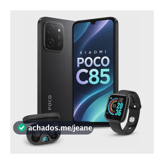 Smartphone Xiaomi Poco C85 256gb 16gb Ram 2chip Nf+ Brindes Preto