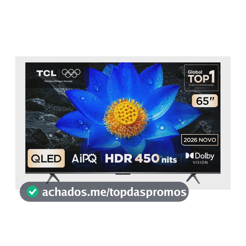 Smart TV TCL 65 Polegadas QLED 4K P8LS WiFi Bluetooth Google TV HDR10+ 120 Hz DLG VRR 65P8LS