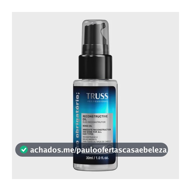 Truss Uso Obrigatório - Óleo Capilar Reconstrutor 30ml