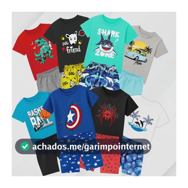 Kit 6 Peças De Roupa Infantil Menino Masculino Verão Barato
