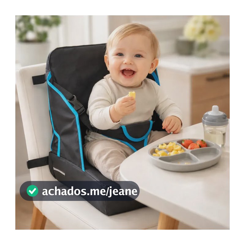 Almofada Para Criança Elevação Para Cadeira Adulto Cor Azul Liso