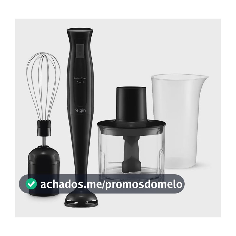 Mixer Elgin Turbo Chef 3 em 1 de 200W para Bater e Triturar