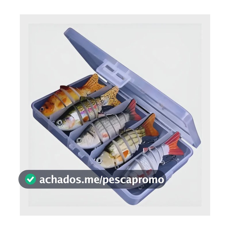 5 Isca Artificial Lambari P Tucunaré Dourado Traira + Estojo Varias
