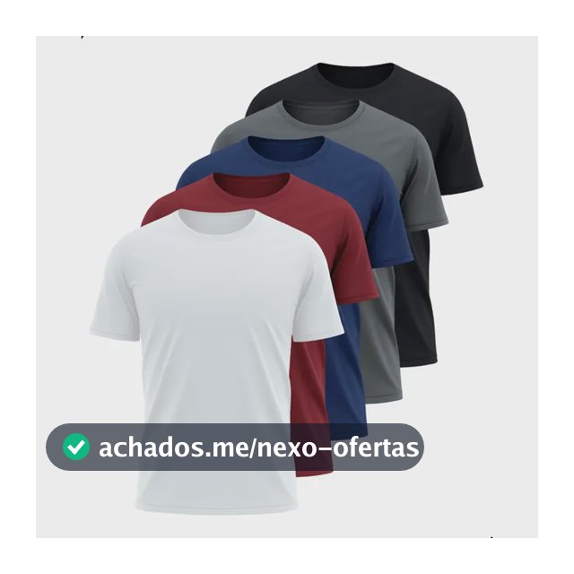 Kit 5 Camisetas Básicas Masculina Dry Fit Lisa Tradicional  Variado Gg