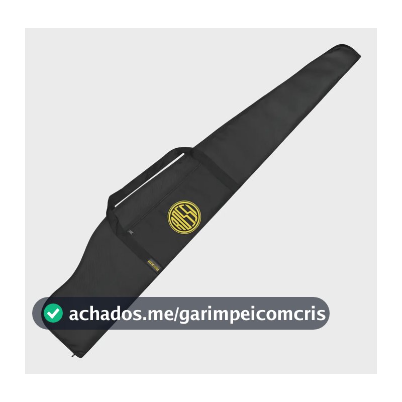 Capa Espingarda Simples 120x25cm Bolso Externo E Alça Preto