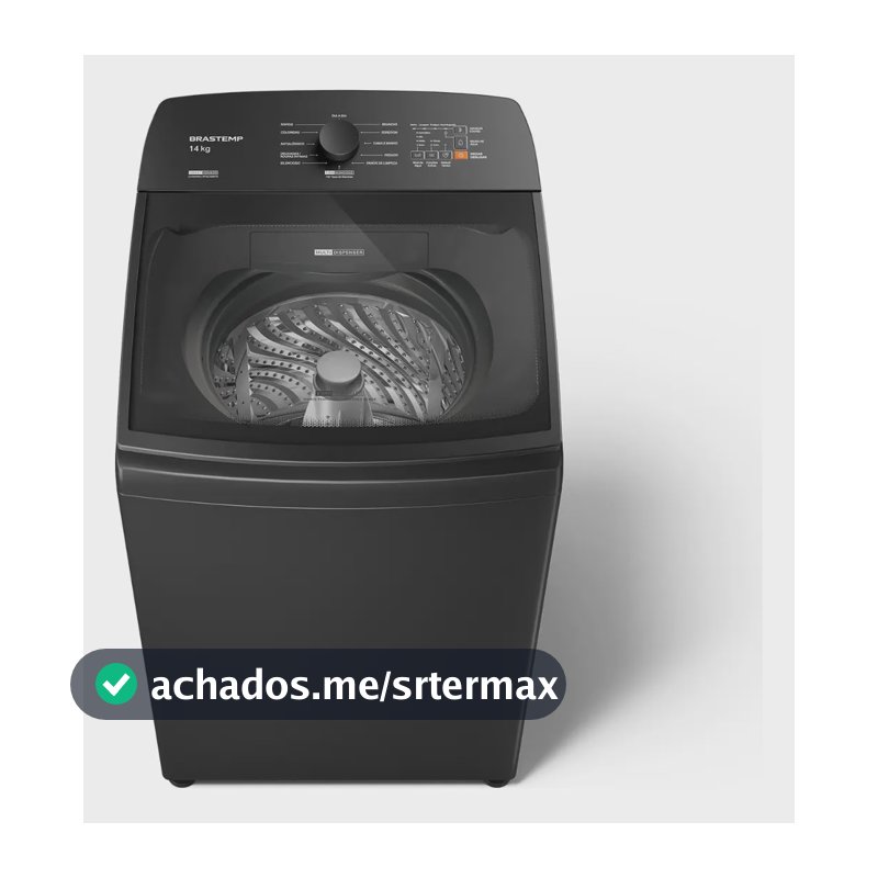 Máquina de Lavar Brastemp 14Kg Cinza Smart Sensor- BWJ14A9