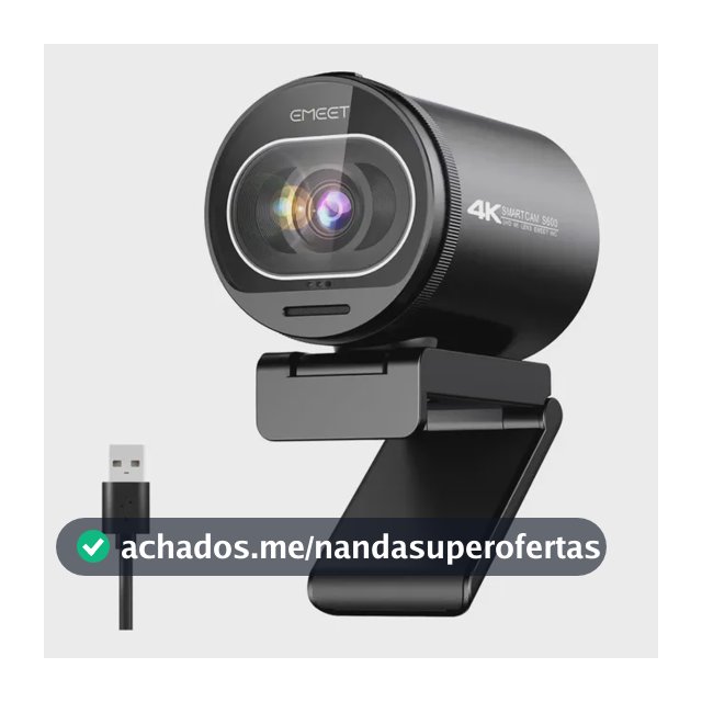EMEET S600 4K Webcam 1080P 60Fps Camera Para Pc Streaming Con Microfone Automático Full HD Videoconferencia