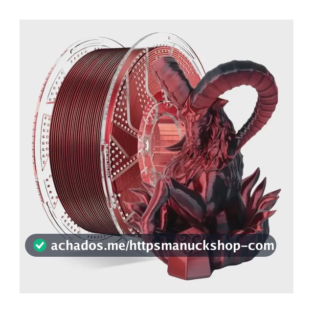 Filamento Pla Impressão 3d Silk Duas Cores 1kg Conjure Preto/vermelho