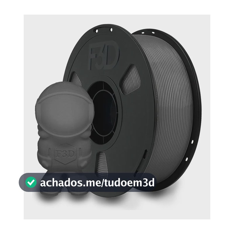 Filamento Pla Premium 1kg Cinza Para Impressora 3d