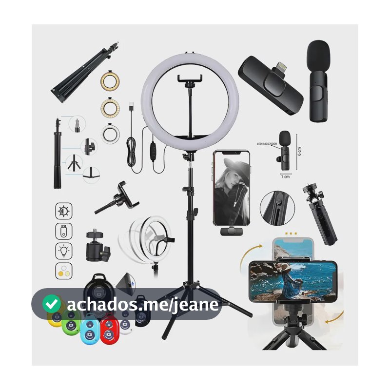 Ring Light 26 Led Camera Luz Para Gravar Videos Profissional 127/220v Lightning