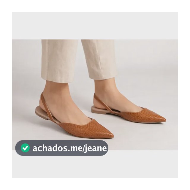 Sapatilha Feminina Slingback Bico Fino Confortável 2 Em 1