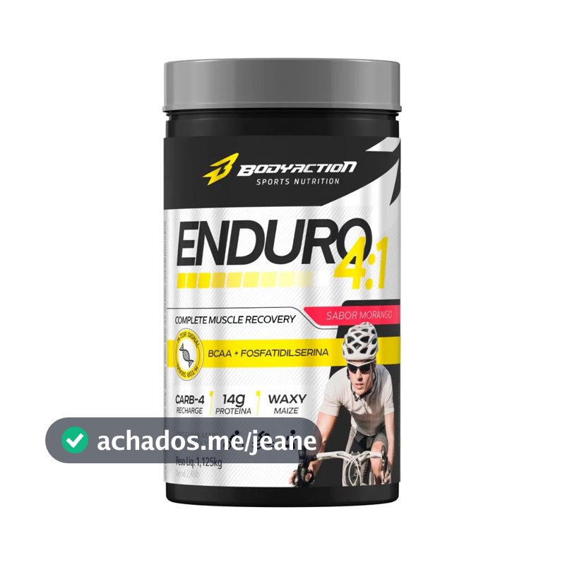 Enduro 4:1 - Repositor Energético C/ Proteína - Bodyaction Sabor Morango