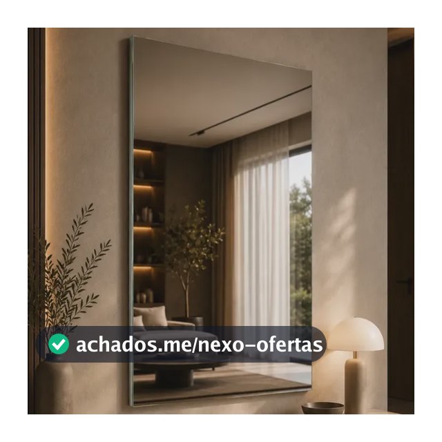 Espelho Mirano Lisboa 80x60cm Design Lapidado Luxo Moderno Suporte