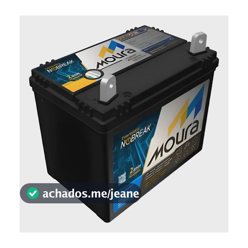 Nobreak Bateria Estacionária Moura 12v 30ah 12mn300 Df300 Preto