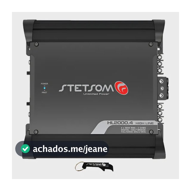 Modulo Potencia Hl2000.4 Stetsom 2 Ohms 2000w Mais Vendido Preto