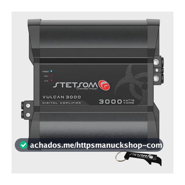 Modulo Stetsom 3000 Vulcan 4ohms Som Automotivo Preto