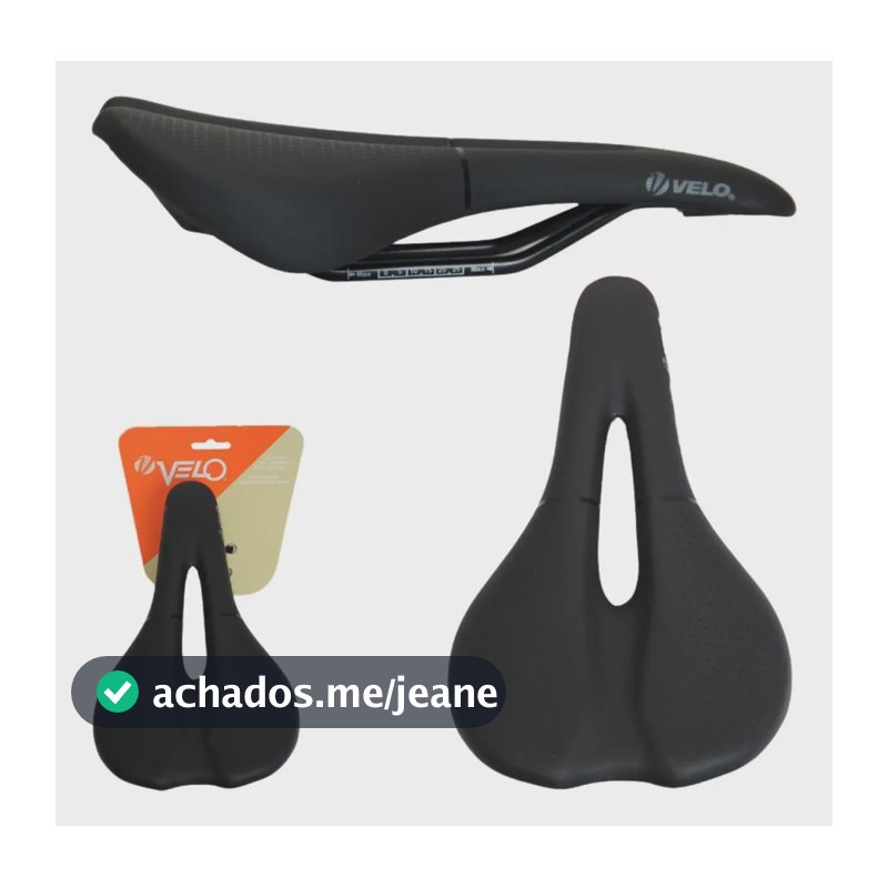 Selim Bike Cor Preto Velo VL-1C22 Mtb Gravel Speed 255x145mm Adultos