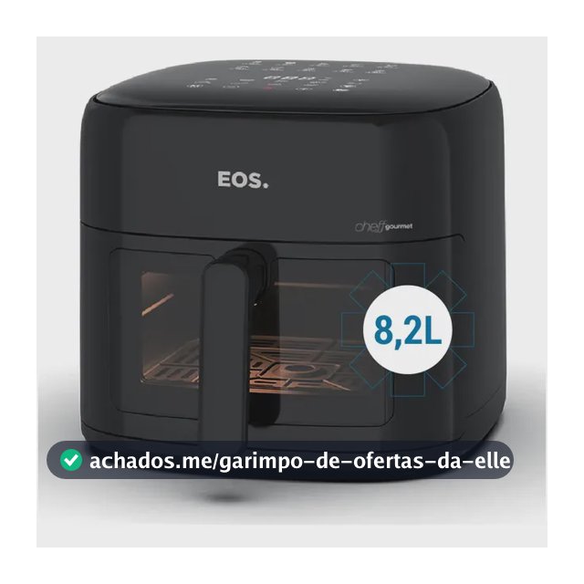 Fritadeira Air Fryer Eos Family 8,2l Digital Eaf80p Cor Preto