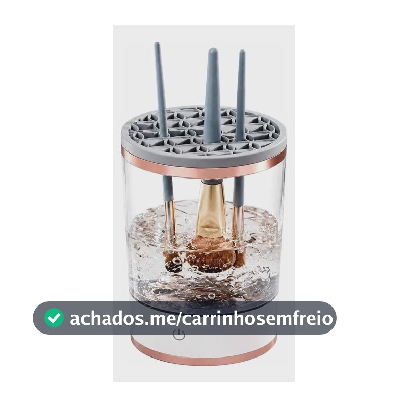 Limpador Elétrico Pincéis Maquiagem 8w Top Rio Branco